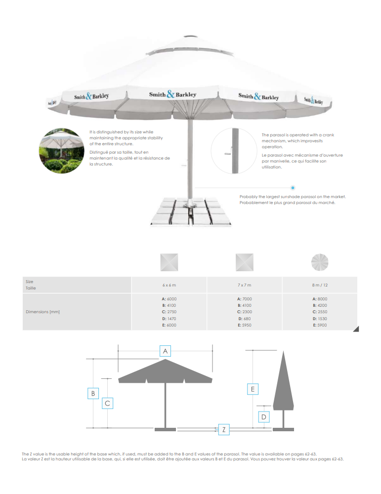 Parasol publicitaire Maxi géant personnalisé