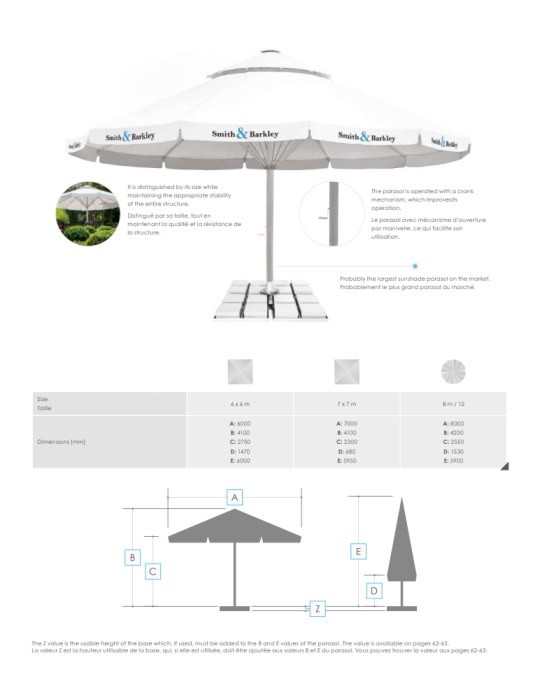 Parasol publicitaire Maxi géant personnalisé