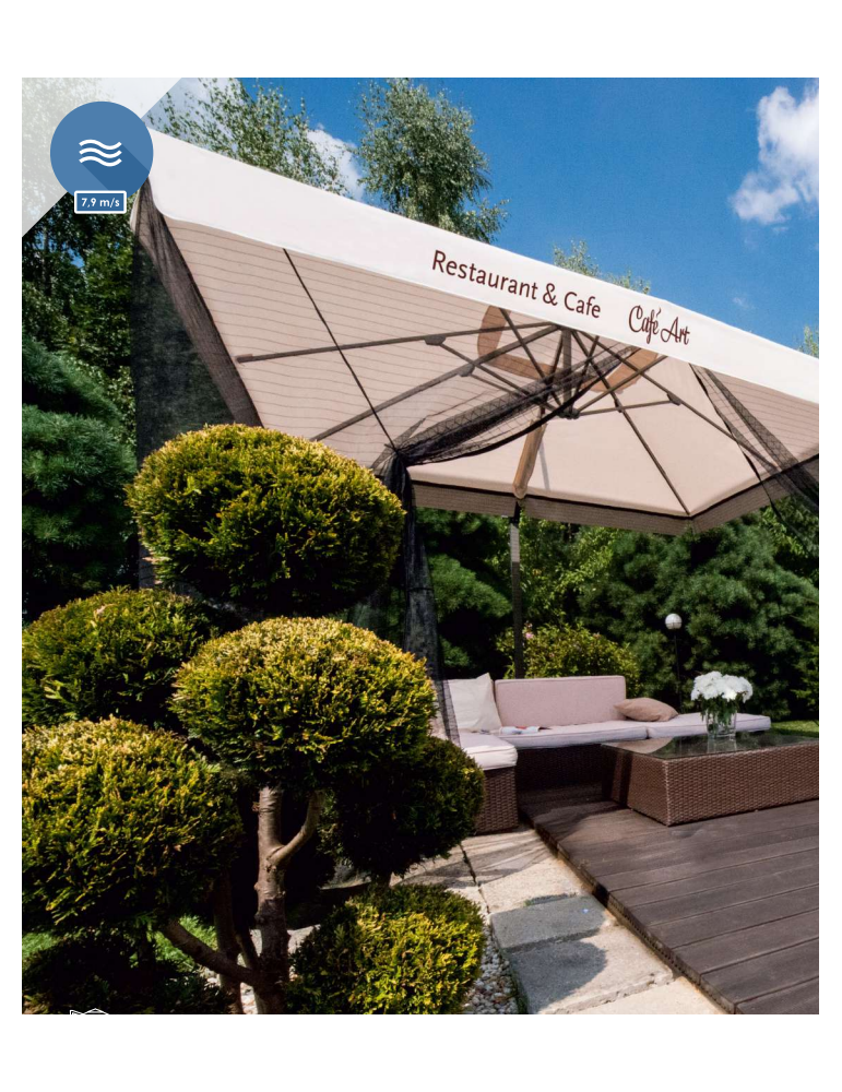 Parasol publicitaire GrandSolis personnalisé