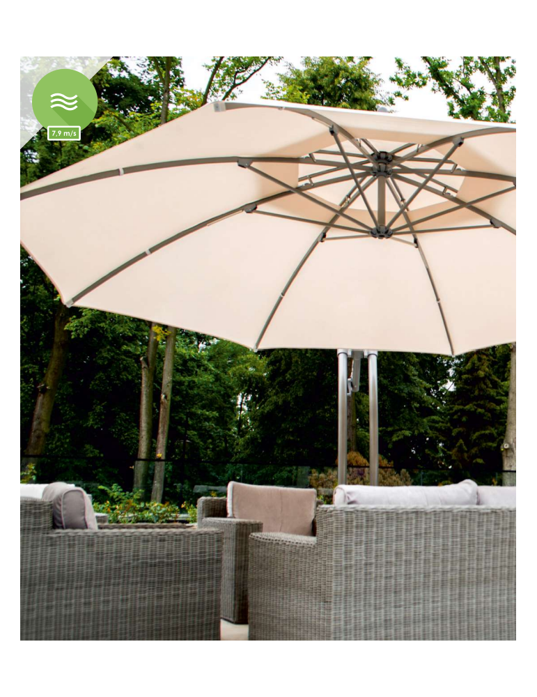 Parasol publicitaire Imperia Sun personnalisé