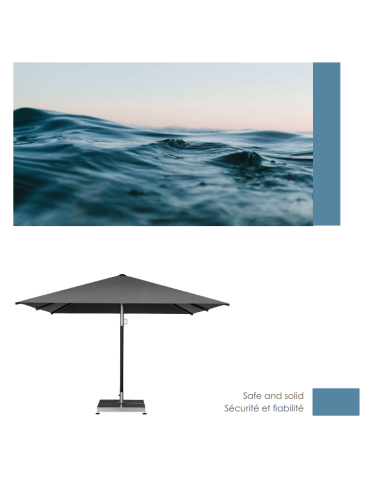Parasol publicitaire professionnel AquaWave personnalisé