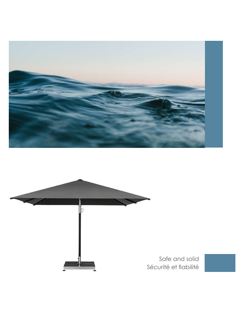 Parasol publicitaire professionnel AquaWave personnalisé