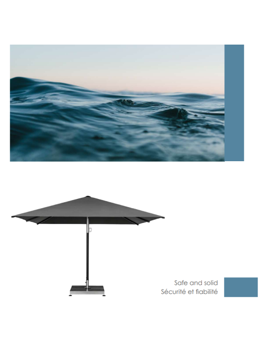 Parasol publicitaire professionnel AquaWave personnalisé
