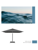 Parasol publicitaire professionnel AquaWave personnalisé