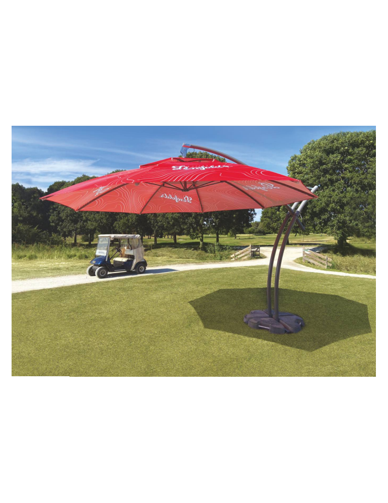 Parasol publicitaire Majestic géant personnalisé