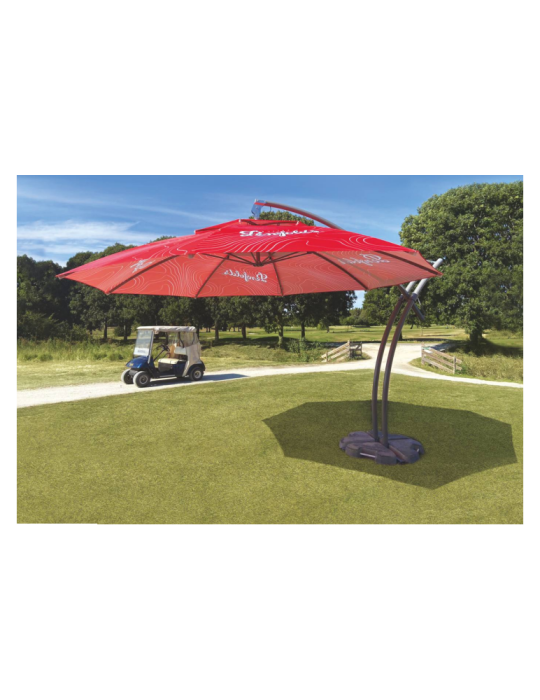 Parasol publicitaire Majestic géant personnalisé