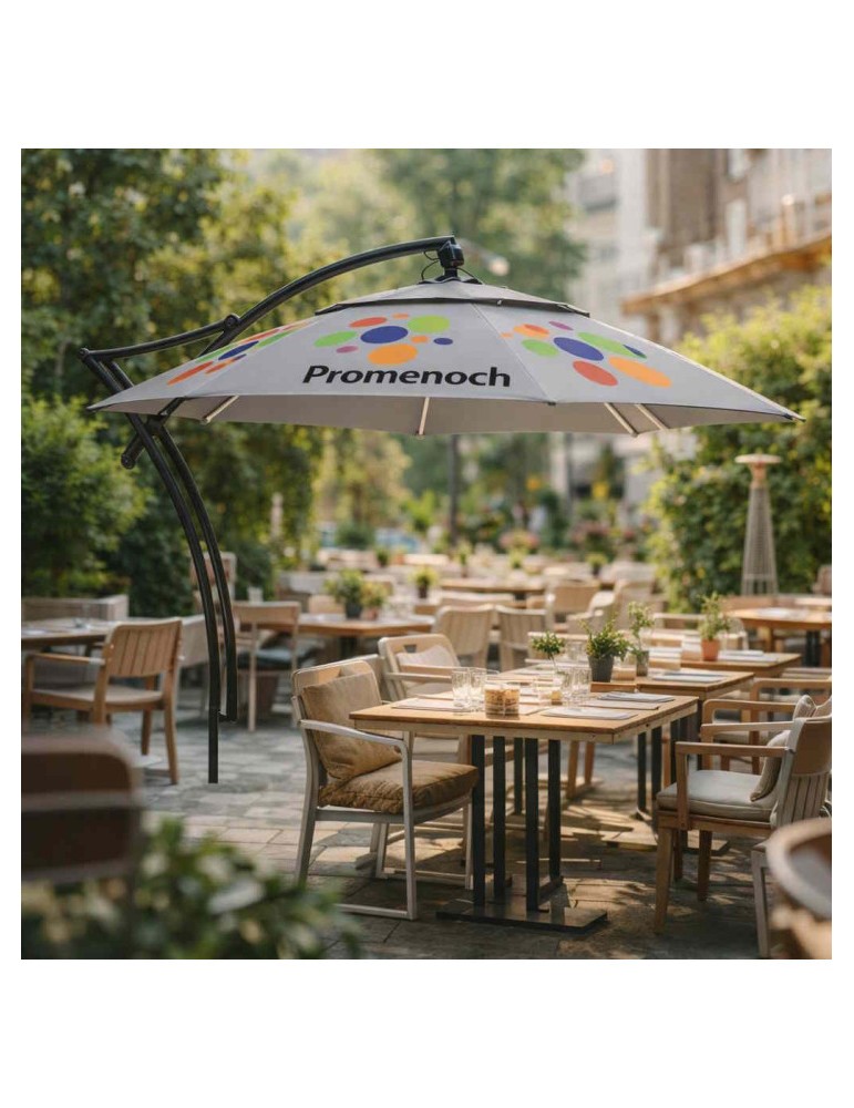 Parasol publicitaire Majestic géant personnalisé