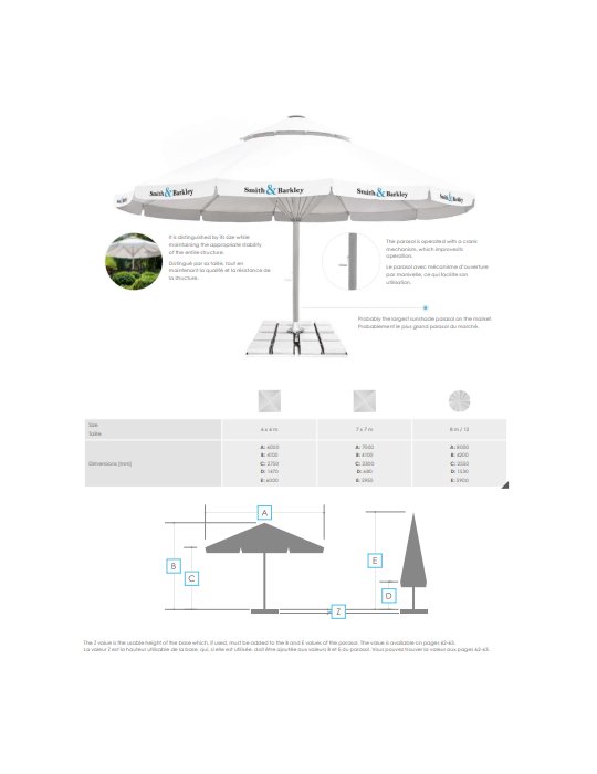 Parasol publicitaire géant Royalis personnalisé
