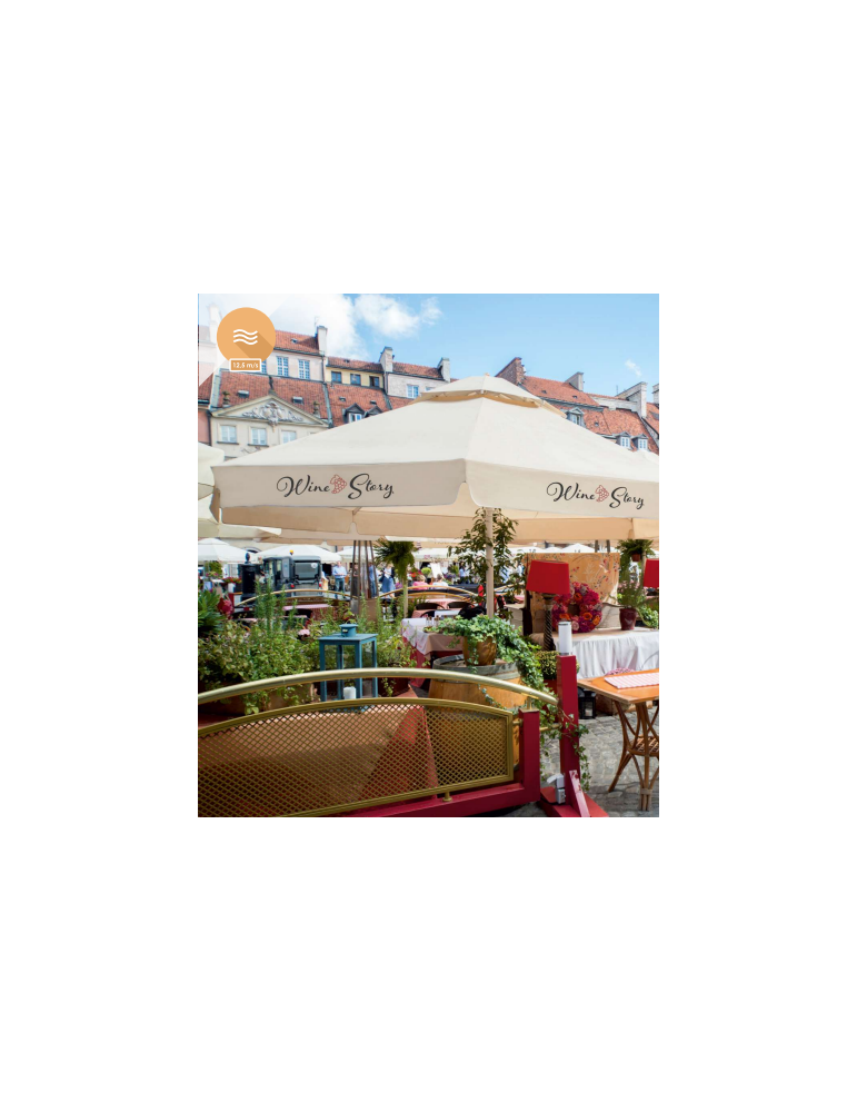 Parasol publicitaire Tropica personnalisable