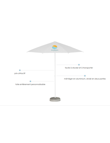 Parasol publicitaire Ecoline personnalisé pas cher 2