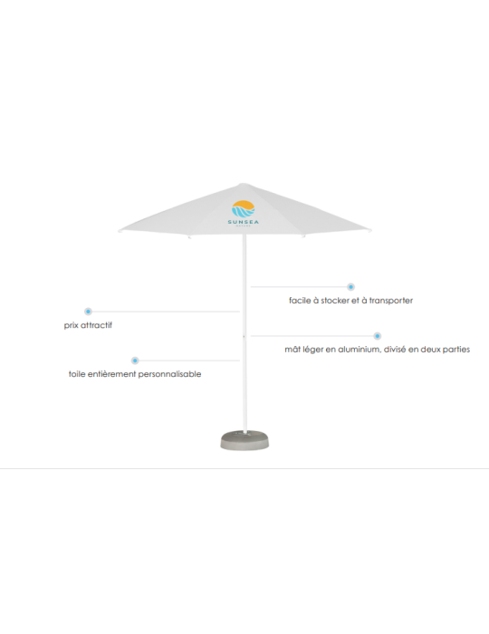 Parasol publicitaire Ecoline personnalisé pas cher