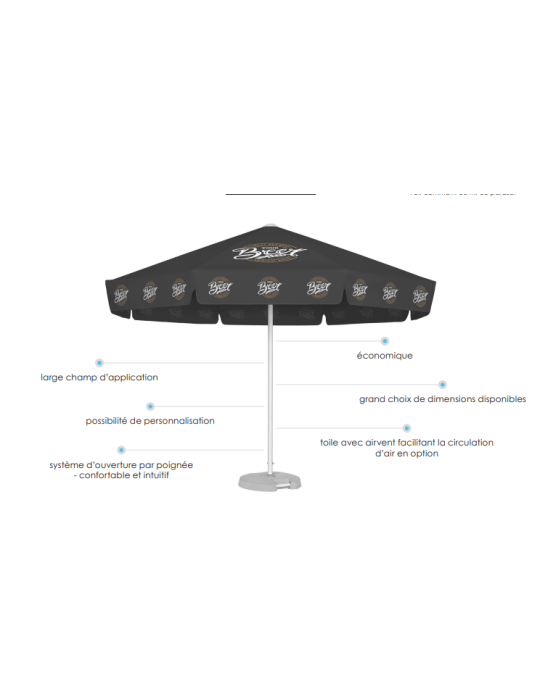 Parasol publicitaire EasyUp personnalisé