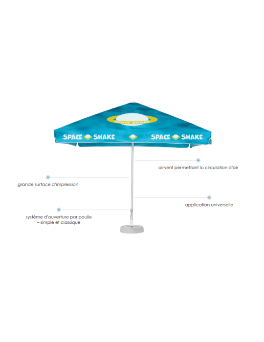 Parasol publicitaire Classic professionnel personnalisé