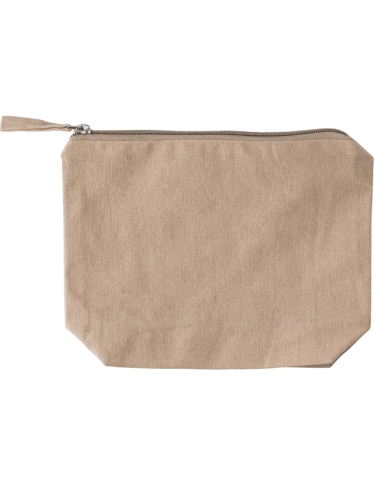 Trousse de maquillage personnalisée en coton recyclé Cressida pas cher