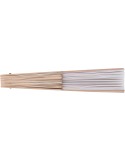 Éventail Rosanne | Tissu recyclé | Manche en bois