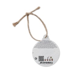 Décoration en papier semences personnalisée  - BAUSEED Matières : papier Couleurs : blanc cadeau entreprise pas cher