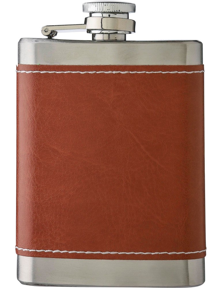 Flasque en acier inoxydable et PU de 100 ml publicitaire Cedric