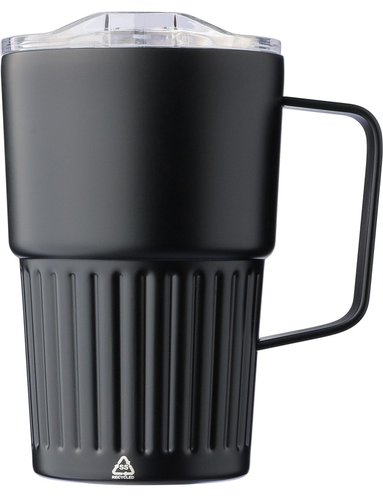 Mug nomade double paroi en acier inoxydable recyclé de 450 ml Calo