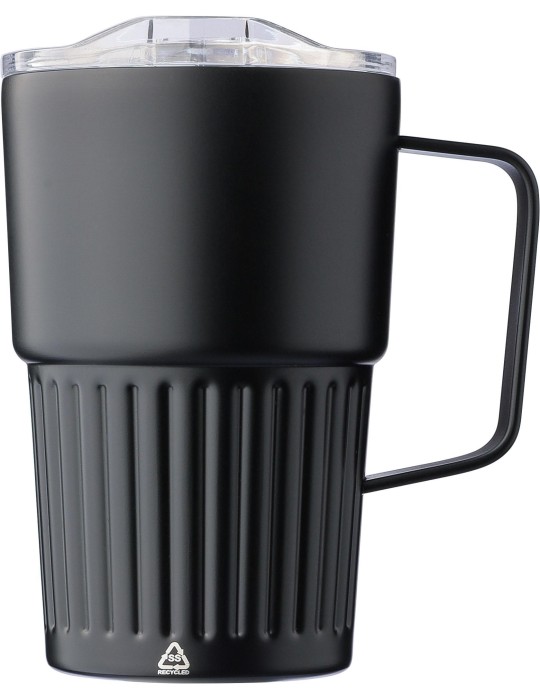 Mug nomade double paroi en acier inoxydable recyclé de 450 ml Calo