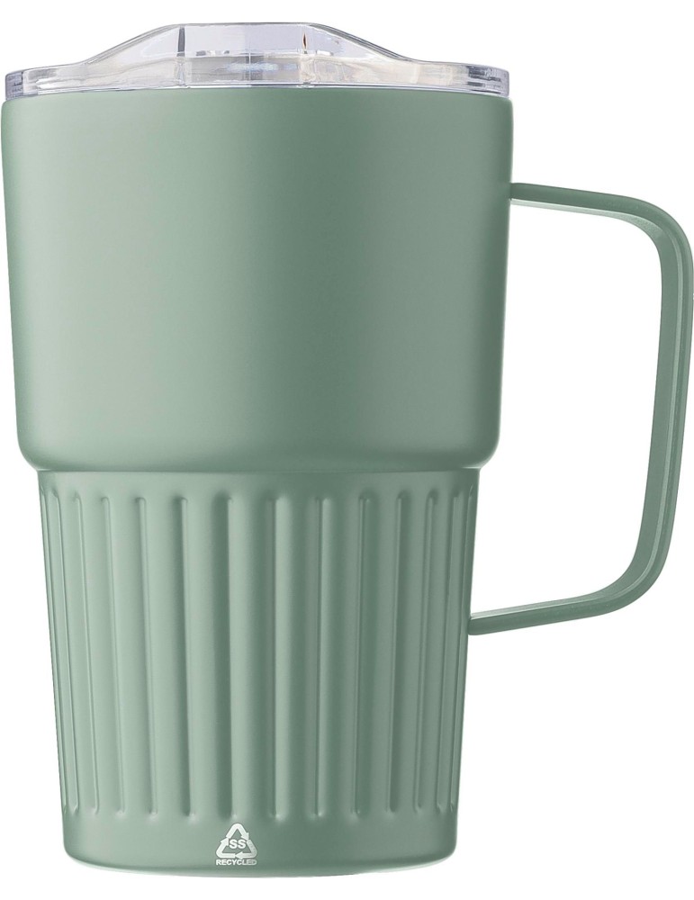 Mug nomade double paroi en acier inoxydable recyclé de 450 ml Calo