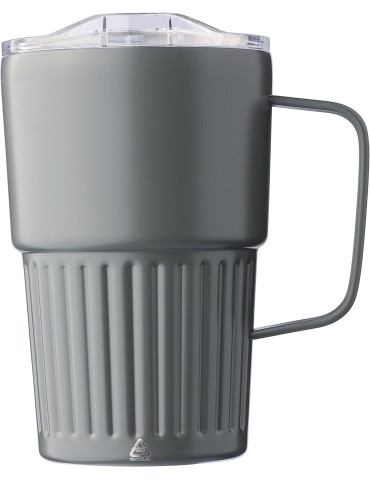 Mug nomade double paroi en acier inoxydable recyclé de 450 ml Calo