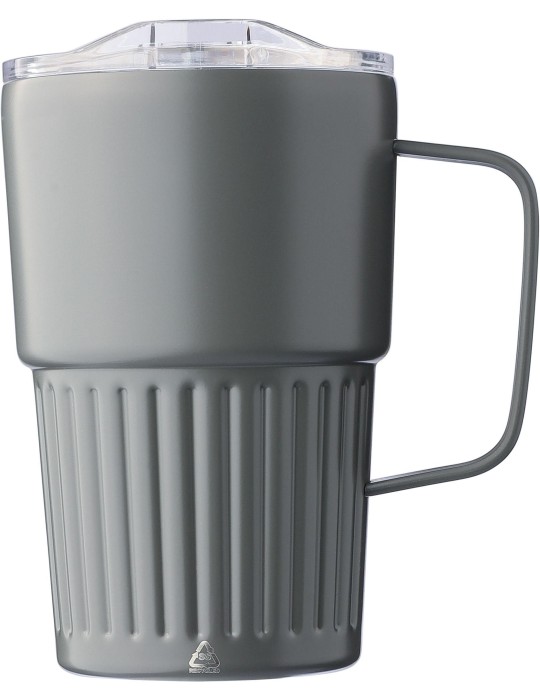 Mug nomade double paroi en acier inoxydable recyclé de 450 ml Calo