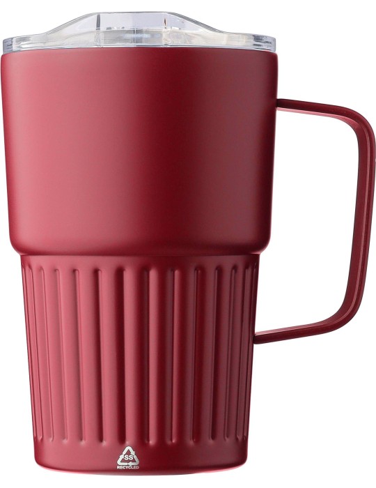 Mug nomade double paroi en acier inoxydable recyclé de 450 ml Calo