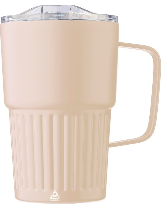 Mug nomade double paroi en acier inoxydable recyclé de 450 ml Calo