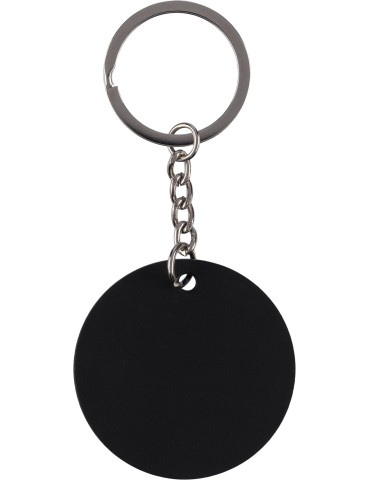 Porte-clés rond en acier inoxydable recyclé Risa