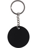 Porte-clés rond en acier inoxydable recyclé Risa