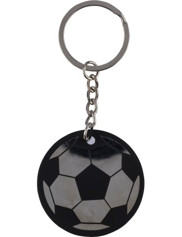 Porte-clés ballon de football en acier inoxydable recyclé Ciro