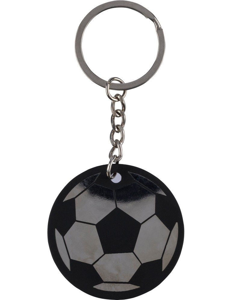 Porte-clés ballon de football en acier inoxydable recyclé Ciro