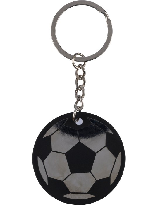 Porte-clés ballon de football en acier inoxydable recyclé Ciro