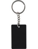 Porte-clés rectangulaire en acier inoxydable recyclé Jax