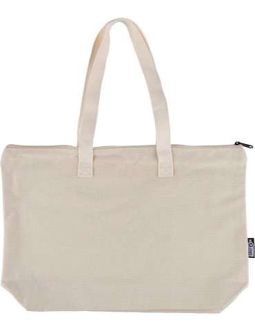Sac shopping en polycoton recyclé 330 g/m2 Malina