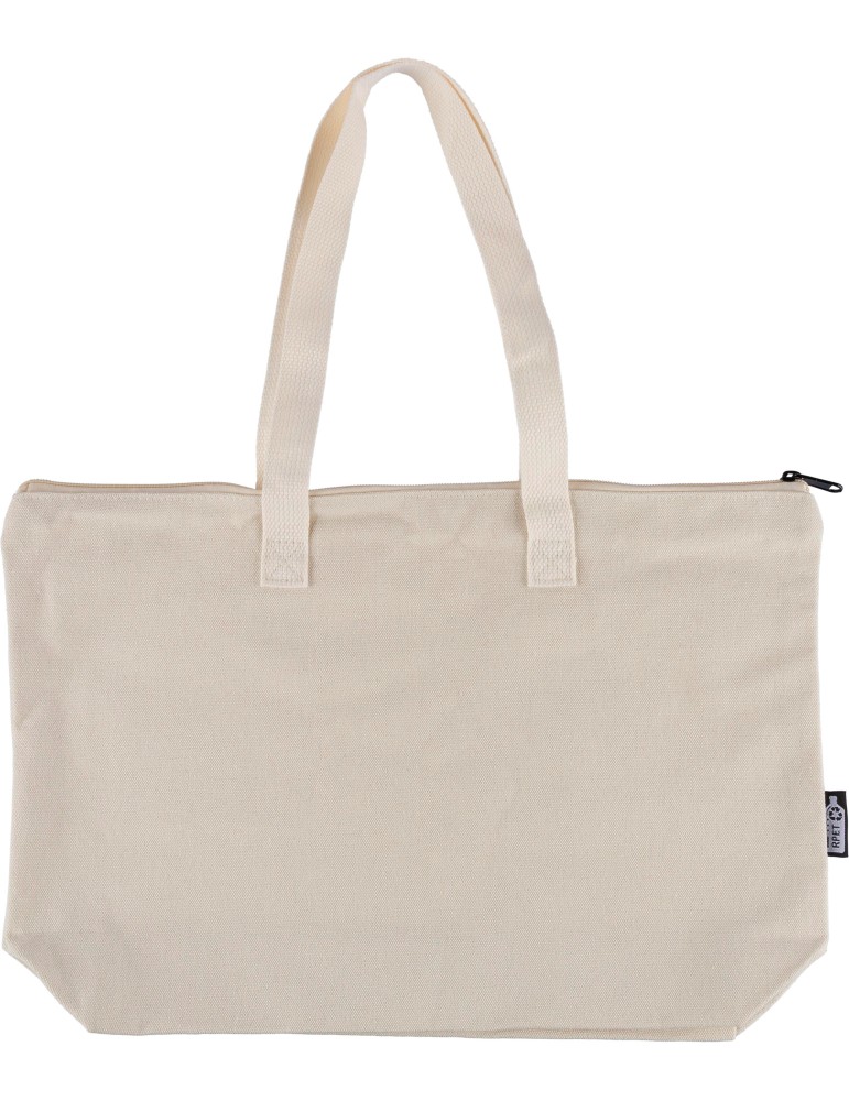 Sac shopping en polycoton recyclé 330 g/m2 Malina