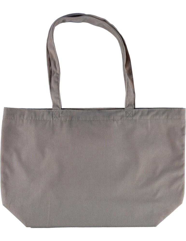 Sac shopping en velours côtelé Tino