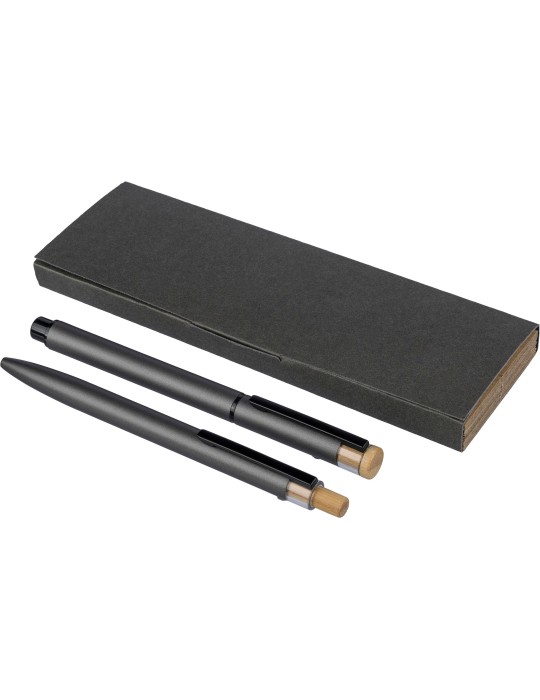 Parure de stylos en aluminium recyclé laqué Ilaria