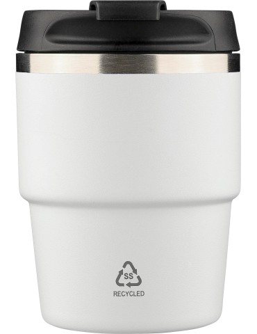 Mug double paroi de 175 ml en acier inoxydable recyclé Oli 2