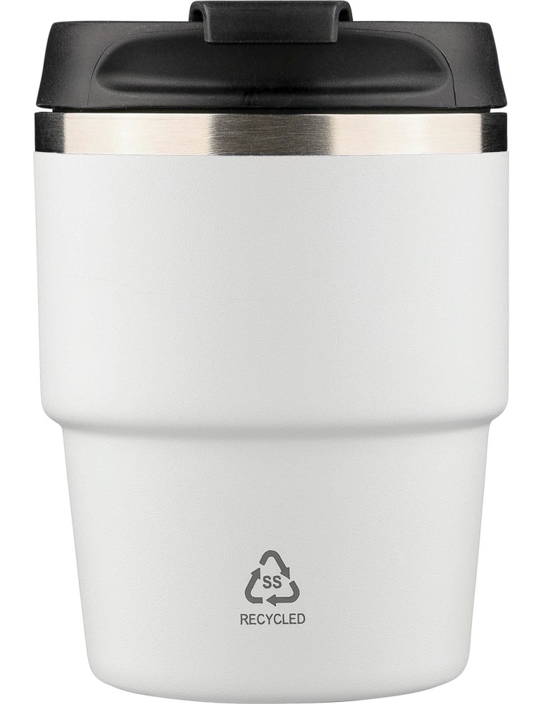 Mug double paroi de 175 ml en acier inoxydable recyclé Oli