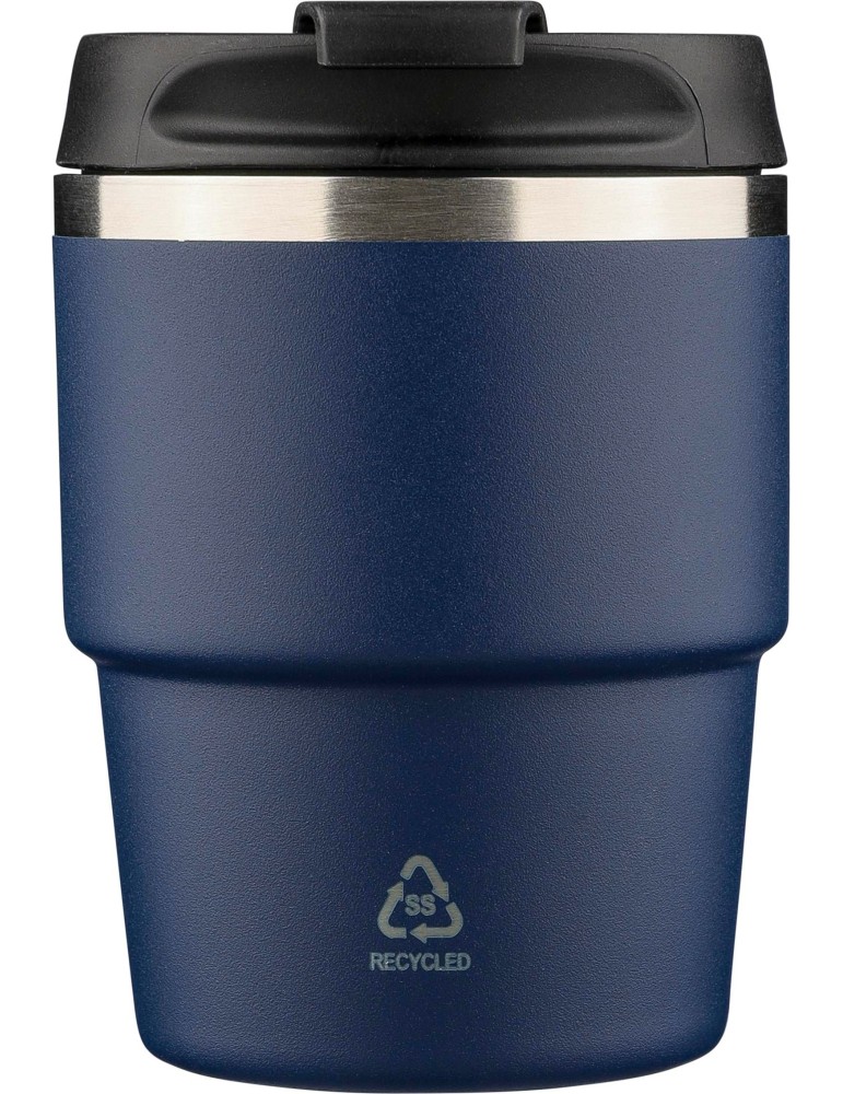 Mug double paroi de 175 ml en acier inoxydable recyclé Oli