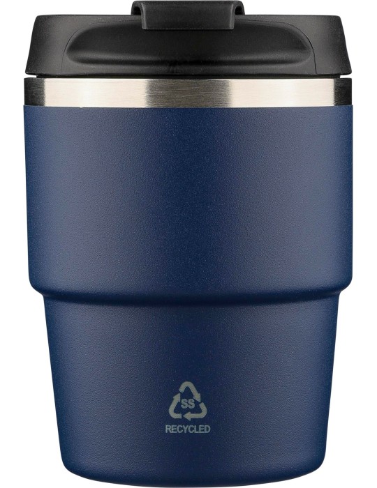 Mug double paroi de 175 ml en acier inoxydable recyclé Oli