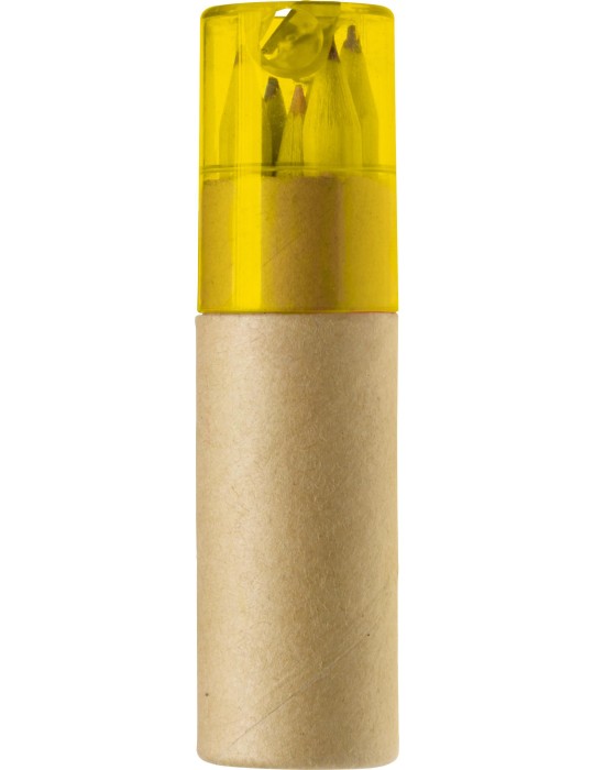 Coffret de crayons de couleur Libbie | Carton recyclé | 6 pièces