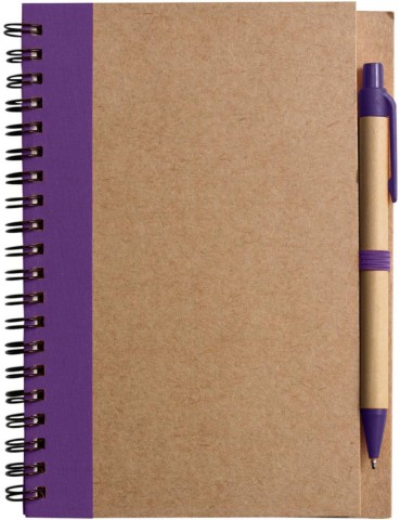 Carnet Stella | Carton recyclé | Ligné | Stylo à bille