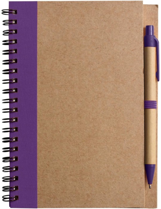Carnet Stella | Carton recyclé | Ligné | Stylo à bille