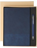 Ensemble carnet A5 et stylo à bille en PU recyclé Tarek