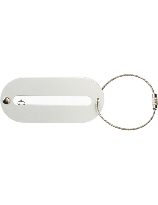 Etiquette bagage personnalisable en inox