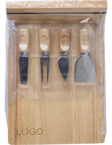Plateau à fromages Arlo | Bois de caoutchouc | 4 pcs