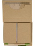 Porte-mémo Glenn | Carton | Avec règle et stylo bille