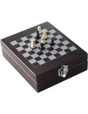 Set de vin Renée | Coffret en bois | Couvercle damier | 4 pcs